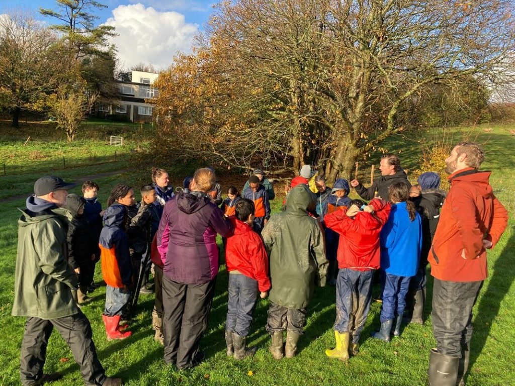 Children from the Garden Classroom enjoying the South Downs on a residential