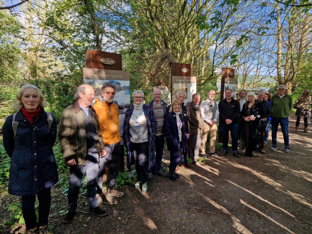 An image showing the opening of new interpretation boards celebrating the lost railway at Steyning and Bramber