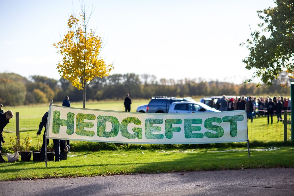 Image showing banner for Hedgefest - a one day festival in hampshire by South downs national park authority to improve our hedgerows for nature