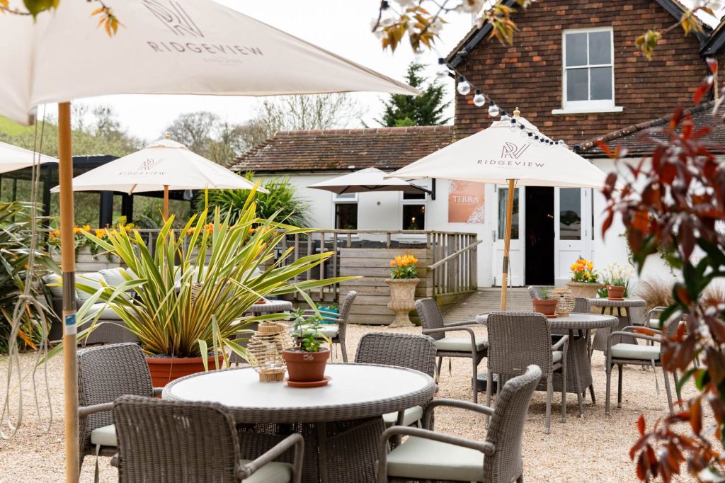 image shows a courtyard setting at Tottington Manor hotel